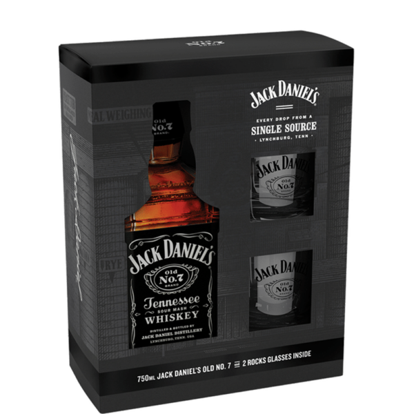 Jack Daniels GIFT PAKOVANJE 2 ČAŠE 0.70