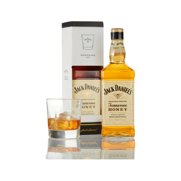 Jack Daniels Honey + čaša 0.70